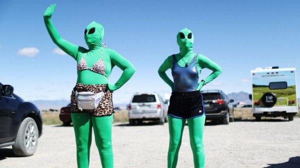 Hundreds of Earthlings descend on Area 51 after internet joke
Hundreds of Earthlings descend on Area 51 after internet joke