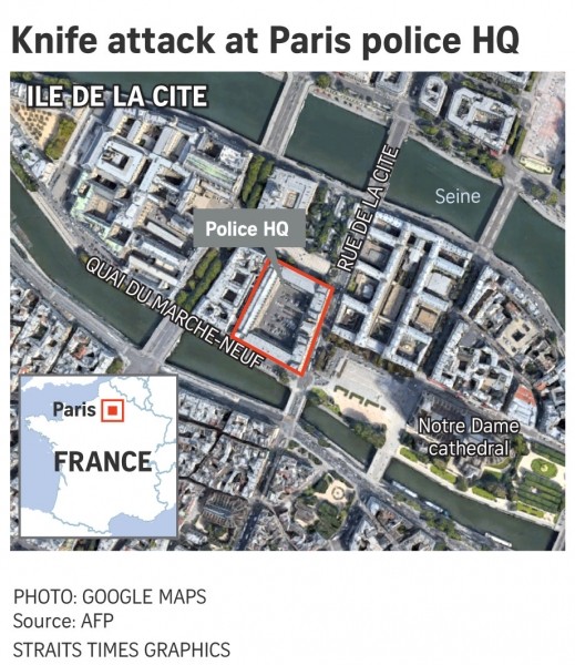 4 police killed in Paris police HQ stabbing; assailant who was station staff member shot dead 4 police killed in Paris police HQ stabbing; assailant who was station staff member shot dead