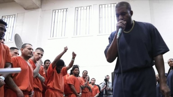 Kanye West performs songs from Jesus Is King for tearful prison inmates
Kanye West performs songs from Jesus Is King for tearful prison inmates